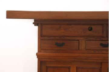 中古　美品　総ケヤキ材　こだわりの和空間にもってこい!上質な囲炉裏テーブル(火鉢、ダイニングテーブル)(R-052188)