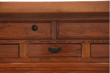 中古　美品　総ケヤキ材　こだわりの和空間にもってこい!上質な囲炉裏テーブル(火鉢、ダイニングテーブル)(R-052188)