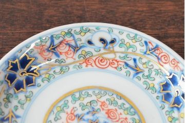 大清光緒年製　色絵染付　四寸皿3枚(伊万里、中国?)(R-052192)