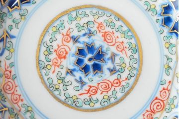 大清光緒年製　色絵染付　四寸皿3枚(伊万里、中国?)(R-052192)