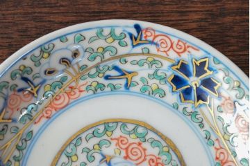 大清光緒年製　色絵染付　四寸皿3枚(伊万里、中国?)(R-052193)