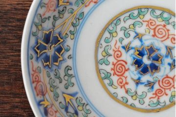 大清光緒年製　色絵染付　四寸皿3枚(伊万里、中国?)(R-052193)