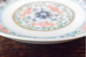 大清光緒年製　色絵染付　四寸皿3枚(伊万里、中国?)(R-052193)