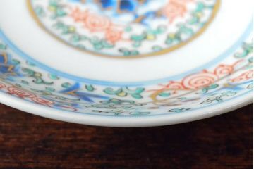 大清光緒年製　色絵染付　四寸皿3枚(伊万里、中国?)(R-052194)