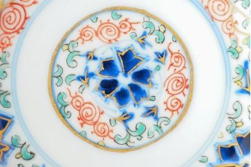 大清光緒年製　色絵染付　四寸皿3枚(伊万里、中国?)(R-052195)