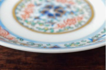 大清光緒年製　色絵染付　四寸皿3枚(伊万里、中国?)(R-052196)