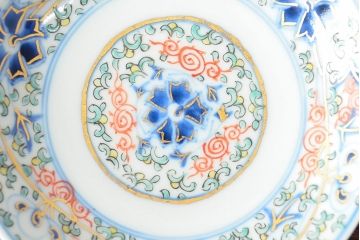 大清光緒年製　色絵染付　四寸皿5枚(伊万里、中国?)(R-052197)