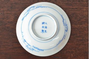 大清光緒年製　色絵染付　四寸皿5枚(伊万里、中国?)(R-052197)