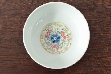 大清光緒年製　色絵染付　深鉢3客(伊万里、中国?)(R-052198)