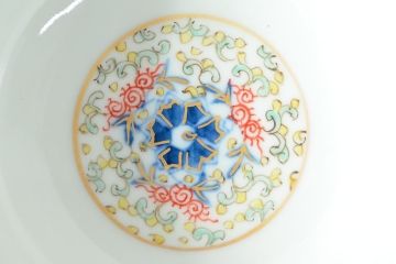 大清光緒年製　色絵染付　深鉢3客(伊万里、中国?)(R-052198)