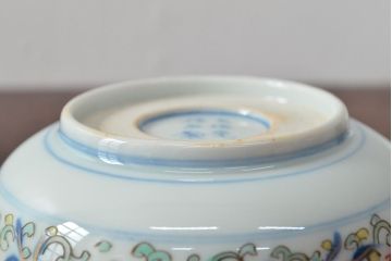 大清光緒年製　色絵染付　深鉢3客(伊万里、中国?)(R-052198)