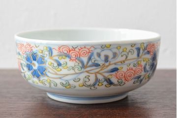 大清光緒年製　色絵染付　深鉢3客(伊万里、中国?)(R-052199)