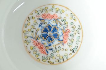 大清光緒年製　色絵染付　深鉢3客(伊万里、中国?)(R-052200)