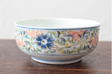 大清光緒年製　色絵染付　深鉢3客(伊万里、中国?)(R-052200)