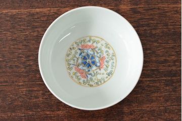 大清光緒年製　色絵染付　深鉢3客(伊万里、中国?)(R-052200)