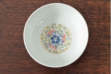 大清光緒年製　色絵染付　深鉢3客(伊万里、中国?)(R-052201)