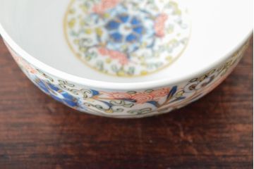 大清光緒年製　色絵染付　深鉢3客(伊万里、中国?)(R-052201)