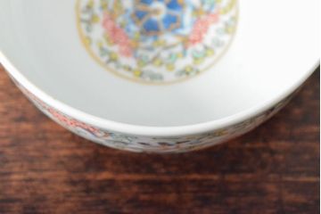 大清光緒年製　色絵染付　深鉢5客(伊万里、中国?)(R-052202)