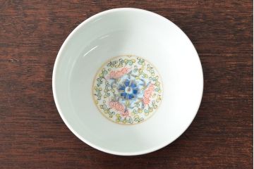 大清光緒年製　色絵染付　深鉢5客(伊万里、中国?)(R-052202)