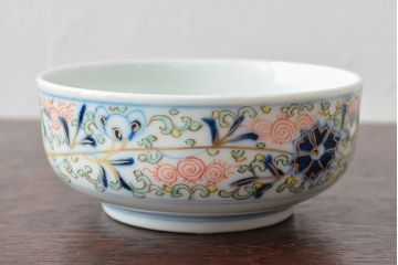 大清光緒年製　色絵染付　深鉢5客(伊万里、中国?)(R-052202)