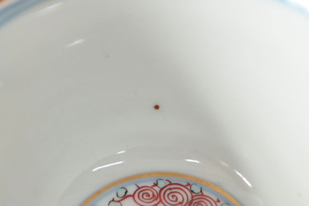 大清光緒年製　色絵染付　蕎麦猪口3客(向付、伊万里、中国?)(R-052205)