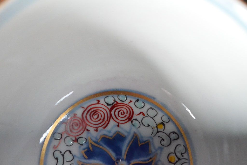 大清光緒年製　色絵染付　蕎麦猪口3客(向付、伊万里、中国?)(R-052205)