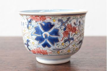 大清光緒年製　色絵染付　蕎麦猪口3客(向付、伊万里、中国?)(R-052206)