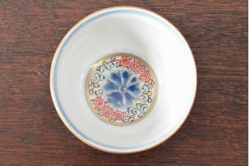 大清光緒年製　色絵染付　蕎麦猪口3客(向付、伊万里、中国?)(R-052207)