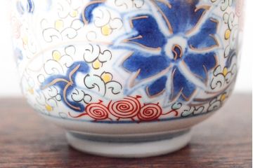 大清光緒年製　色絵染付　蕎麦猪口2客(向付、伊万里、中国?)(R-052208)