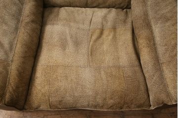 中古　極美品　最高級　イタリア家具　総本革(ボルボネーゼ)　rossi di albizzate(ロッシディアルビザーテ)　Arch. Bartoli(アーチバルト)　Bogo System　一人掛けソファ(アームソファ、1P)(定価約110万円)(R-052216)