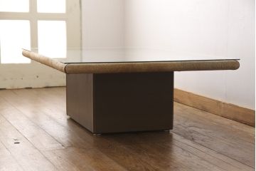 中古　極美品　最高級　イタリア家具　総本革(ボルボネーゼ)　rossi di albizzate(ロッシディアルビザーテ)　Arch. Bartoli(アーチバルト)　Bogo System　センターテーブル(ローテーブル、リビングテーブル)(定価約65万円)(R-052217)