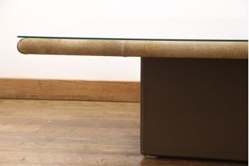 中古　極美品　最高級　イタリア家具　総本革(ボルボネーゼ)　rossi di albizzate(ロッシディアルビザーテ)　Arch. Bartoli(アーチバルト)　Bogo System　センターテーブル(ローテーブル、リビングテーブル)(定価約65万円)(R-052217)