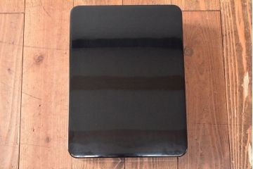 輪島塗　若島屋謹製　木谷信夫銘　菖蒲蒔絵　木製手文庫(文箱、手許箱)(R-052223)
