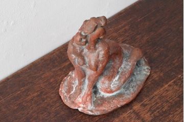 木内克作　ブロンズ　裸婦像　高さ19cm(共箱付)(R-052224)