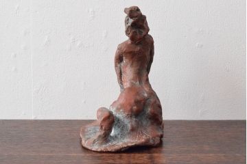 木内克作　ブロンズ　裸婦像　高さ19cm(共箱付)(R-052224)