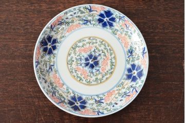 大清光緒年製　色絵染付　六寸皿3枚セット(伊万里、中国?)(R-052227)