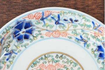 大清光緒年製　色絵染付　六寸皿3枚セット(伊万里、中国?)(R-052228)