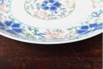 大清光緒年製　色絵染付　六寸皿3枚セット(伊万里、中国?)(R-052229)