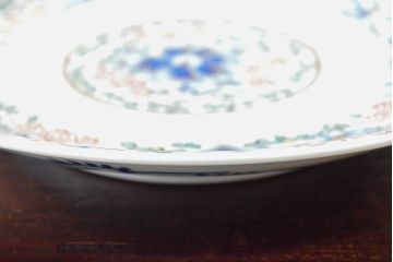大清光緒年製　色絵染付　六寸皿3枚セット(伊万里、中国?)(R-052230)