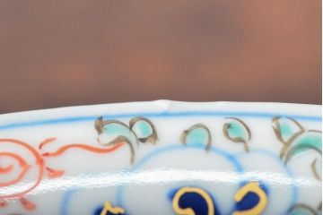 大清光緒年製　色絵染付　六寸皿3枚セット(伊万里、中国?)(R-052230)
