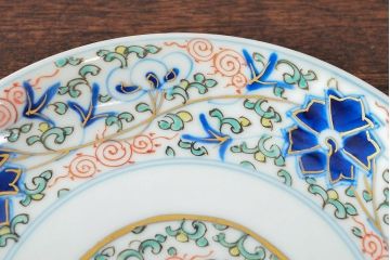 大清光緒年製　色絵染付　六寸皿3枚セット(伊万里、中国?)(R-052231)