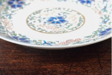 大清光緒年製　色絵染付　六寸皿3枚セット(伊万里、中国?)(R-052231)