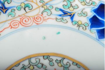 大清光緒年製　色絵染付　六寸皿3枚セット(伊万里、中国?)(R-052232)