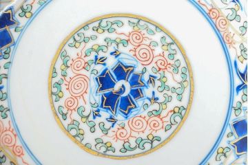 大清光緒年製　色絵染付　六寸皿3枚セット(伊万里、中国?)(R-052233)