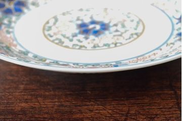 大清光緒年製　色絵染付　六寸皿3枚セット(伊万里、中国?)(R-052233)
