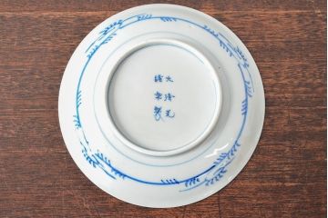 大清光緒年製　色絵染付　六寸皿3枚セット(伊万里、中国?)(R-052236)