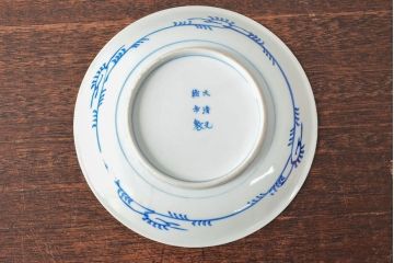 大清光緒年製　色絵染付　六寸皿3枚セット(伊万里、中国?)(R-052237)