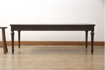 和製ビンテージ　カリモク家具(karimoku)　domani(ドマーニ)　クラシカルなデザインが上品なセンターテーブル(定価約14万円)(ヴィンテージ、リビングテーブル、ローテーブル)(R-052239)