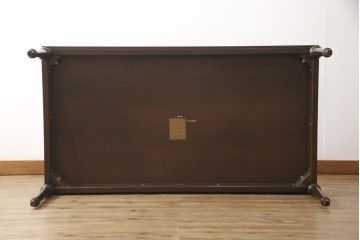 和製ビンテージ　カリモク家具(karimoku)　domani(ドマーニ)　クラシカルなデザインが上品なセンターテーブル(定価約14万円)(ヴィンテージ、リビングテーブル、ローテーブル)(R-052239)
