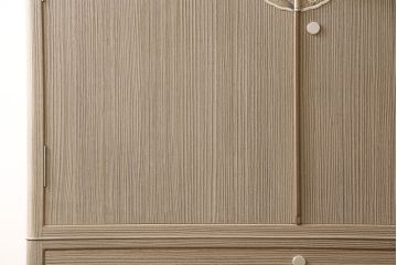 中古　美品　繊細な花々の飾り金具が美しい加茂総桐箪笥(定価約140万円)(胴丸、総桐たんす、桐タンス、着物箪笥、衣装タンス)(R-052252)